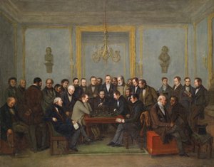 Episches Schachspiel zwischen Pierre Saint Amant und Howard Staunton im Jahr 1843 von Jean Henri Marlet