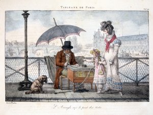 Der Blinde auf der Pont des Arts - in „Gemälde von Paris“ von Marlet