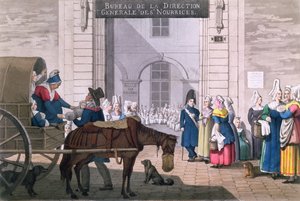 Le Bureau des Nourrices in Paris, um 1820 von Jean Henri Marlet