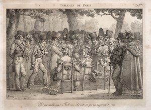 Szenen von Paris: Spaziergang in den Tuilerien. Was schauen sie an?