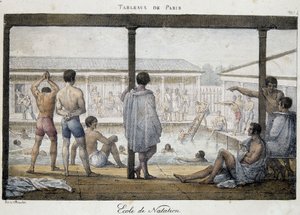 Schwimmschule - in „Gemälde von Paris“ von Marlet