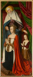 Anne de Beaujeu und ihre Tochter Suzanne, mit der heiligen Anna (Detail) von Jean Hey
