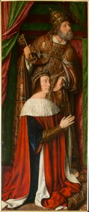 Peter II. von Bourbon mit dem heiligen Petrus, Detail. Triptychon des Meisters von Moulins von Jean Hey