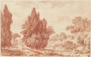 Ein Stand von Zypressen in einem italienischen Park von Jean Honore Fragonard