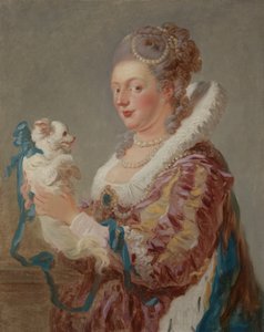 Eine Frau mit einem Hund