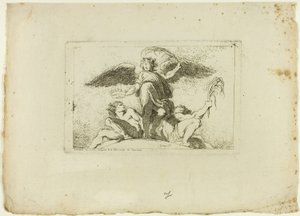 Engel mit Palme und Krone von Jean Honore Fragonard
