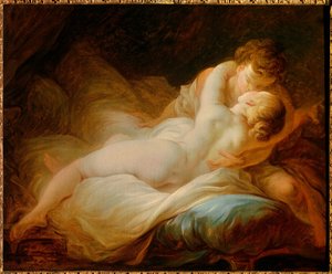 Erotik: „Der Moment des Verlangens“ oder „Glückliche Liebende“ von Jean Honore Fragonard
