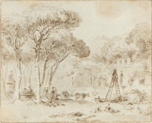 Gärten einer italienischen Villa (Villa Medici?)
