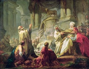 Jerobeam opfert dem goldenen Kalb, 1752 von Jean Honore Fragonard