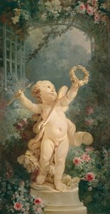 Die Liebe triumphiert (vor der Restaurierung) von Jean Honore Fragonard