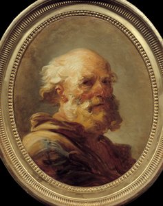 Kopf eines alten Mannes. Gemälde von Jean Honoré Fragonard (1732-1806), ca. 1766-1769. Amiens, Musée De Picardie