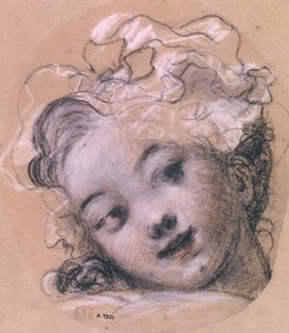 Porträt vermutlich von Rosalie, Tochter des Künstlers von Jean Honore Fragonard