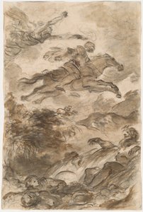 Rinaldo, reitet auf Baiardo, verfolgt Angelica von Jean Honore Fragonard