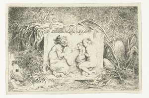 Satyr und Nymphe mit zwei Kindern von Jean Honore Fragonard