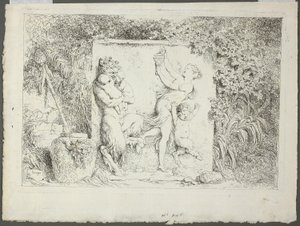 Familie der Satyrn, aus Bacchanales oder Satyrspiele von Jean Honore Fragonard