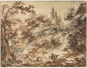 Szene in einem Park von Jean Honore Fragonard