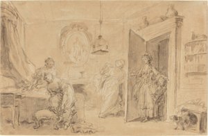 Das Schlafzimmer (Le Coucher oder Ma Chemise brule) von Jean Honore Fragonard