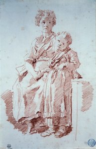 Junges Mädchen und ihre kleine Schwester von Jean Honore Fragonard