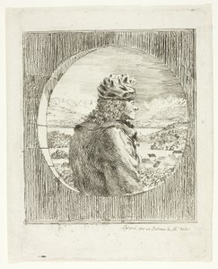 Voltaire im Profil gesehen von Jean Huber