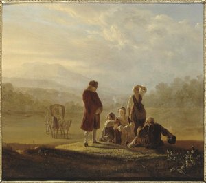 Voltaire und die Bauern von Ferney, um 1770