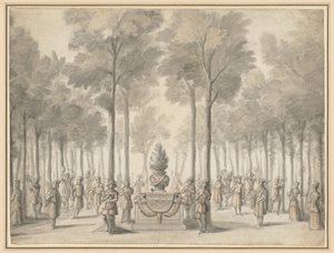 Entwurf für das Divertissement aus La Pastorale Erste Entrée der Opern-Ballett Les Muses von Jean I Berain
