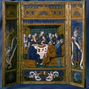 Das letzte Abendmahl, Triptychon, Email von Limoges