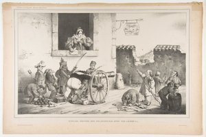 Kinder, gehorcht mir, spielt nicht mit diesen Waffen, April 1834 von Jean Ignace Isidore Gérard