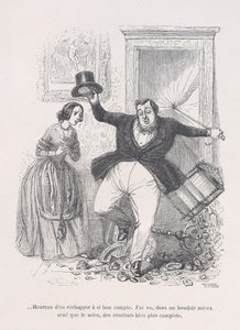...Froh, damit so billig davonzukommen. aus den kleinen Elendigkeiten des menschlichen Lebens, 1843 von Jean Ignace Isidore Gérard