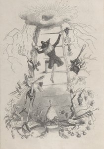 Illustration in Jérôme Paturot, von Louis Reybaud, Paris, 1846, ca. 1846 von Jean Ignace Isidore Gérard