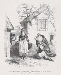 Sie antwortete auf meine Proteste und Schwüre mit einem so kalten Spott, dass ich schwor..., ca. 1837-47 von Jean Ignace Isidore Gérard