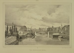 Ansicht der Pont Royal, veröffentlicht von Auguste Bry von Jean Jacottet
