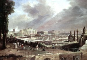 Proklamation der Zweiten Französischen Republik, Place de la Concorde, 24. Februar von Jean Jacques (after) Champin