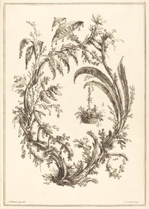Ornament mit Sonnenschirm und Hängekorb