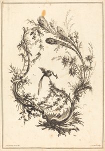 Ornament mit einem Pfau