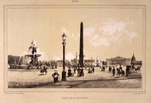 Place de la Concorde, Paris, graviert von Auguste Bry