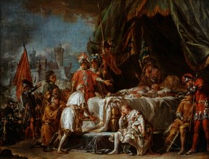 Begräbnisriten für Bertrand Duguesclin, Konstabler von Frankreich, Ende 19. Anfang 20. Jahrhundert von Jean Jacques Baptiste Brunet