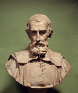 Porträt von Nicolas Claude Fabri de Peiresc (1581-1637), Humanist, Astronom von Galiläa. Skulptur von Jean Jacques Caffieri (1725-1792) Paris, Mazarine Bibliothek von Jean Jacques Caffieri