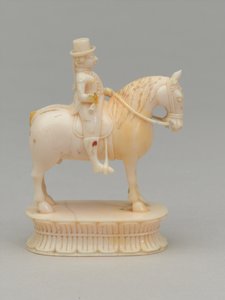 Weißer Springer, Schachfigur, Indien, um 1820 von Jean Jacques Champin