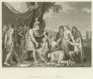 Coriolanus und seine Mutter von Jean Jacques Francois Lebarbier