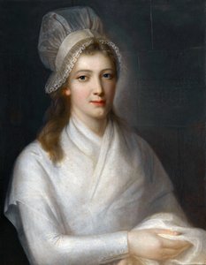 Porträt von Charlotte Corday 1768-1793 von Jean Jacques Hauer