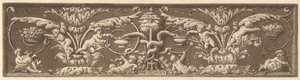 Ornamentale Fries mit Putti und verschlungenen Schlangen, aus Recueil de Différentes Compositi..., 1784