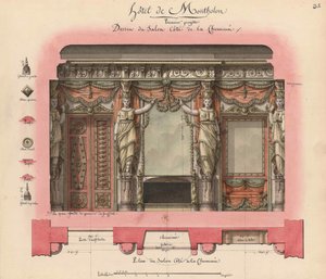 Hôtel Montholon. Entwurf eines Salons, 1786