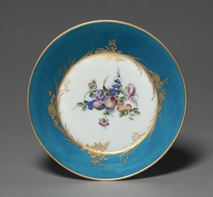 Untertasse, hergestellt von Vincennes-Fabrik, Frankreich, 1753