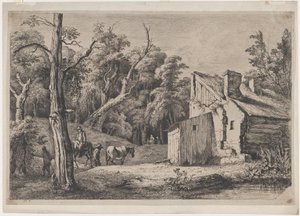 Eingang zum Wald von Brie mit Hütte rechts, 1772 von Jean Jacques de Boissieu