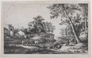 Landschaft bei Ambronay, 1796 von Jean Jacques de Boissieu