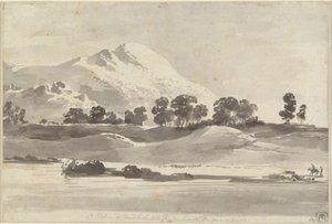 Berg Kairo vom Melfa-Fluss aus gesehen