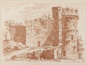 Ruinen einer alten Burg in Saint-Chamond, Loire