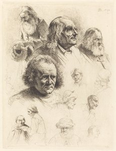 Dreizehn Studien von Köpfen