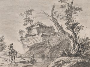Titelblatt zu einer Serie von zehn Landschaften, 1763 von Jean Jacques de Boissieu