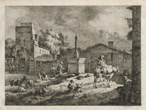 Ansicht von Saint-Andeol, 1774 von Jean Jacques de Boissieu